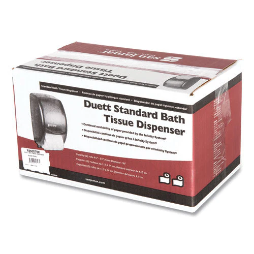 Duett Standard Bath Tissue Dispenser, 2 Roll, 7.5 X 7 X 12.75, Black Pearl - Image 3