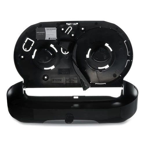Twin 9" Jumbo Bath Tissue Dispenser, Summit, 20.07 X 5.88 X 11.9, Black/faux Stainless Steel - Image 2