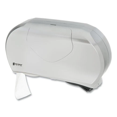 Twin 9" Jumbo Bath Tissue Dispenser, Summit, 19.25 X 6 X 12.25, Faux Stainless Steel - Image 2