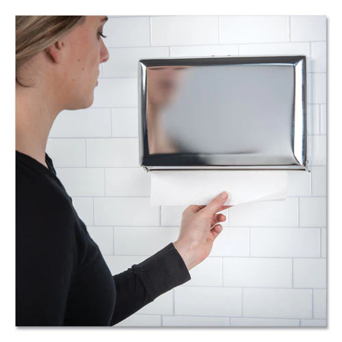 Singlefold Paper Towel Dispenser, 10.75 X 6 X 7.5, Chrome - Image 2