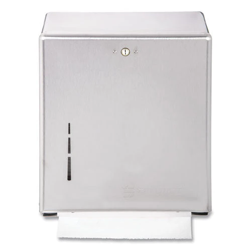C-fold/multifold Towel Dispenser, 11.38 X 4 X 14.75, Stainless Steel - Image 1