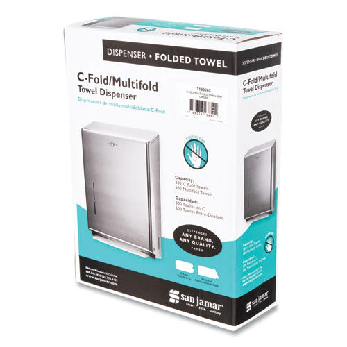 C-fold/multifold Towel Dispenser, 11.38 X 4 X 14.75, Chrome - Image 2