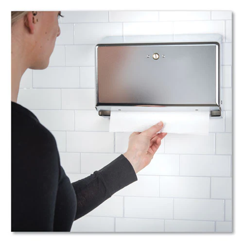 Mini C-fold/multifold Towel Dispenser, 11.13 X 3.88 X 7.88, Chrome - Image 3