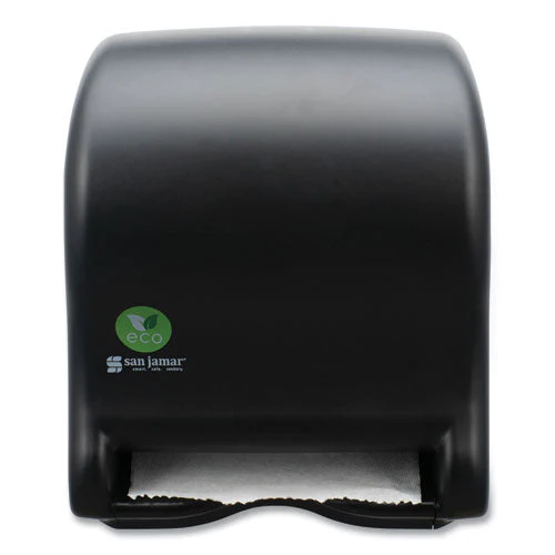 Ecological Mechanical Towel Dispenser, 9.1 X 14.4 X 11.8, Black - Image 1