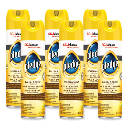 Furniture Polish, Lemon, 14.2 Oz Aerosol Spray, 6/carton - Image 1