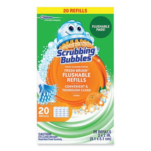 Fresh Brush Toilet Cleaning System Refill, Citrus Scent, 20/pack - Image 1