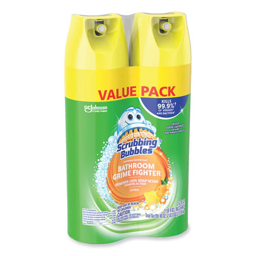 Bathroom Disinfectant Grime Fighter Aerosol, Citrus Scent, 20 Oz Aerosol Can, 2/pack - Image 2