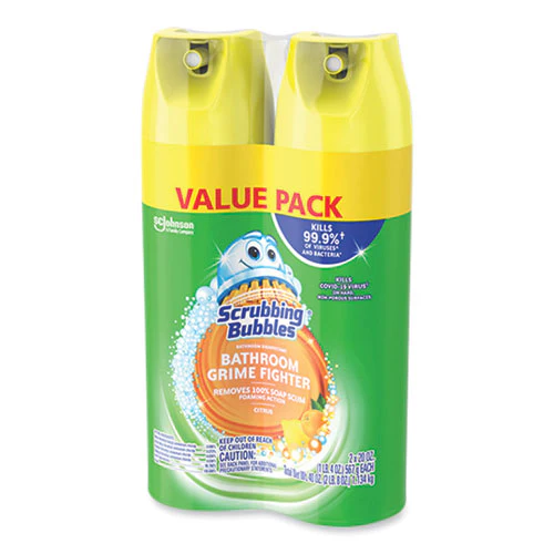 Bathroom Disinfectant Grime Fighter Aerosol, Citrus Scent, 20 Oz Aerosol Can, 2/pack - Image 3