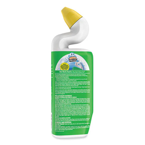 Bubbly Bleach Gel Disinfecting Toilet Bowl Cleaner, Rainshower Scent, 24 Oz Bottle - Image 2