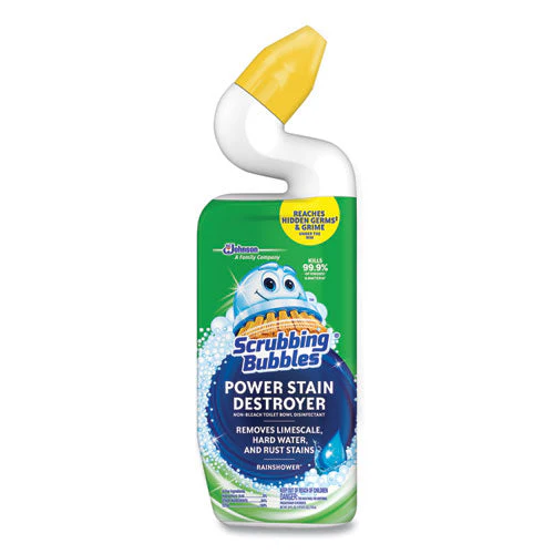 Power Stain Destroyer Toilet Bowl Disinfectant, Rainshower Scent, 24 Oz Bottle, 6/carton - Image 1