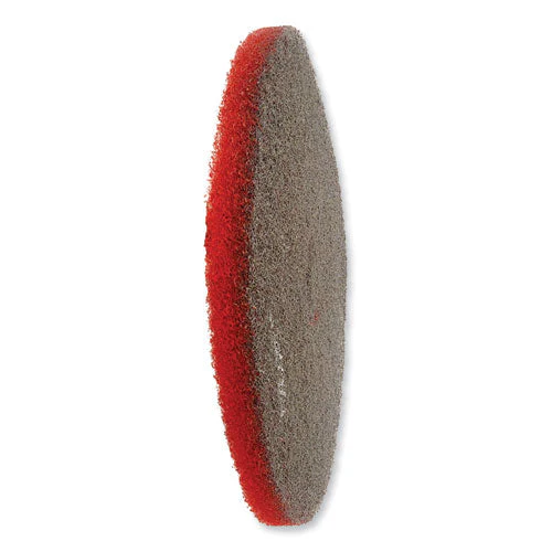 Ez Care Heavy Duty Scrub Pad, 17" Diameter, Red/gray, 5/carton - Image 3
