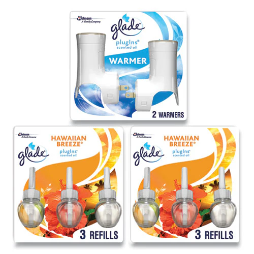 Plugin Scented Oil, Hawaiian Breeze, 0.67 Oz, 2 Warmers And 6 Refills/pack - Image 1