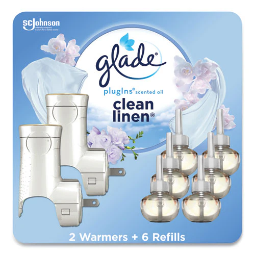 Plugin Scented Oil, Clean Linen, 0.67 Oz, 2 Warmers And 6 Refills/pack - Image 3