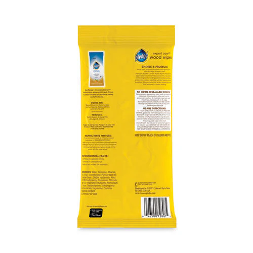 Lemon Scent Wet Wipes, Cloth, 7 X 10, White, 24/pack, 12 Packs/carton - Image 2