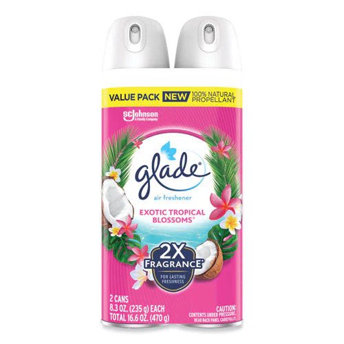 Air Freshener, Tropical Blossoms Scent, 8.3 Oz, 2/pack, 3 Packs/carton - Image 1