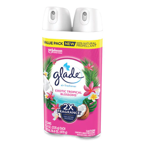 Air Freshener, Tropical Blossoms Scent, 8.3 Oz, 2/pack, 3 Packs/carton - Image 3