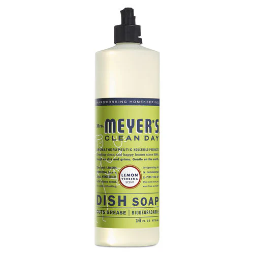 Dish Soap, Lemon Verbena Scent, 16 Oz Bottle - Image 1