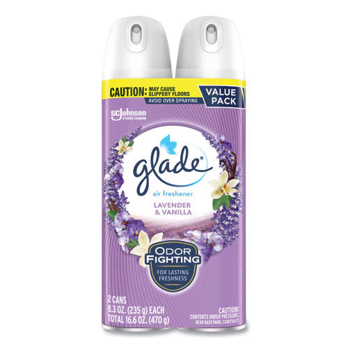 Air Freshener, Lavender & Vanilla, Scent, 8.3 Oz Aerosol Spray, 2/pack, 3 Packs/carton - Image 1