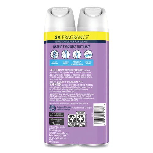 Air Freshener, Lavender & Vanilla, Scent, 8.3 Oz Aerosol Spray, 2/pack, 3 Packs/carton - Image 3