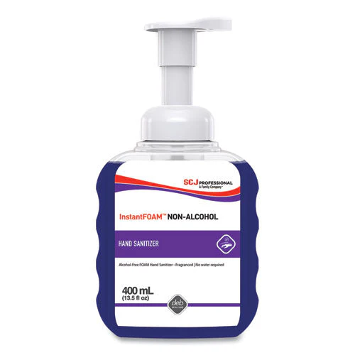 Instantfoam Non-alcohol Hand Sanitizer, 400 Ml Pump Bottle, Light Perfume Scent, 12/carton - Image 1