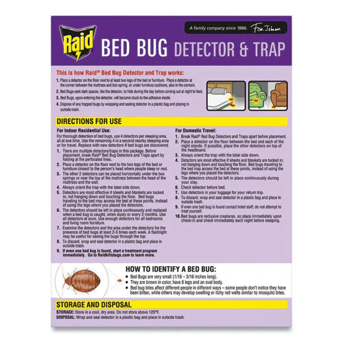 Bed Bug Detector And Trap, 0.19 Lb Trap, 8 Traps/box, 6/carton - Image 2