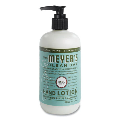 Clean Day Hand Lotion, 12 Oz Pump Bottle, Basil - Image 1