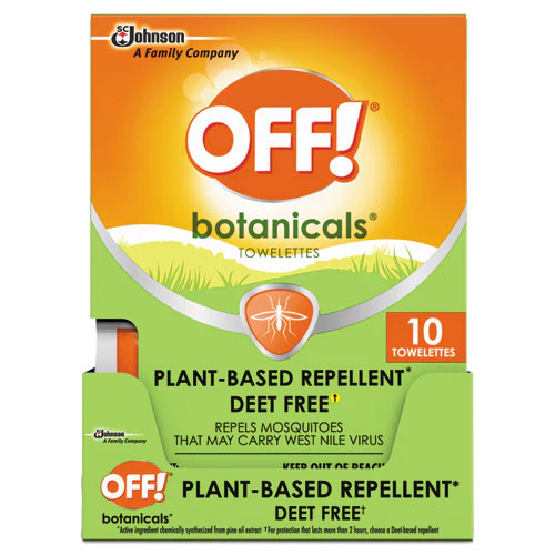 Botanicals Insect Repellant, Box, 10 Wipes/pack, 8 Packs/carton - Image 1