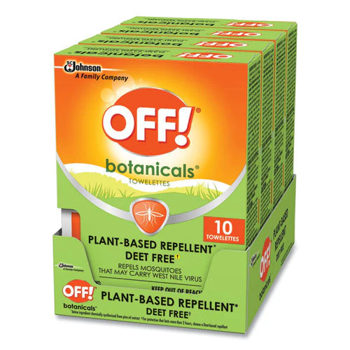 Botanicals Insect Repellant, Box, 10 Wipes/pack, 8 Packs/carton - Image 3