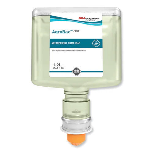 Agrobac Pure Foam Wash Touch Free Cartridge, Unscented, 1.2 L Refill, 3/carton - Image 1
