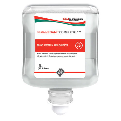 Instantfoam Complete Pure Alcohol Hand Sanitizer, 1 L Refill, Fragrance-free, 6/carton - Image 1