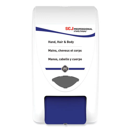 Cleanse Hand, Hair And Body Dispenser, 2 L, 6.4 X 5.7 X 11.5, White/blue, 15/carton - Image 1