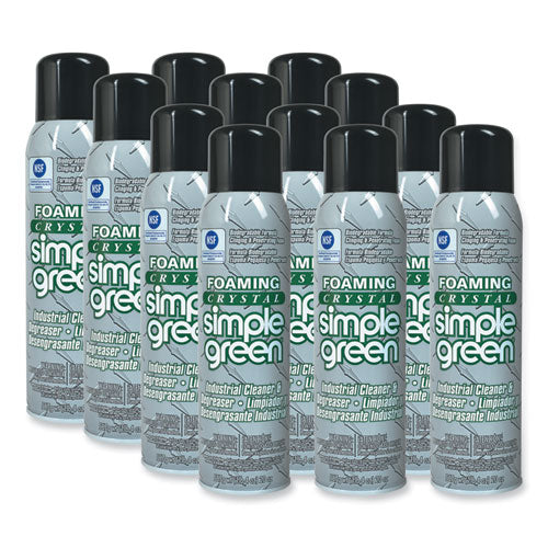 Foaming Crystal Industrial Cleaner And Degreaser, 20 Oz Aerosol Spray, 12/carton - Image 1
