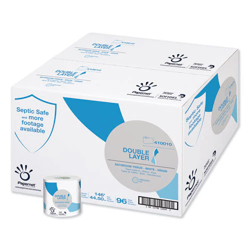 Double Layer Toilet Tissue, Septic Safe, 1-ply, White, Pure Cellulose, 500 Sheets/roll, 96 Rolls/carton - Image 1