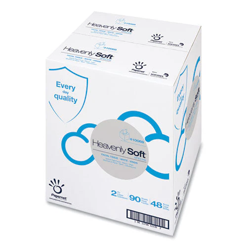 Heavenly Soft Facial Tissue, 2-ply, White, 90/pack, 48 Packs/carton - Image 1