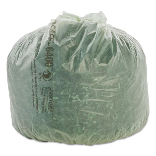 Ecosafe-6400 Bags, 13 Gal, 0.85 Mil, 24" X 30", Green, 45/box - Image 1