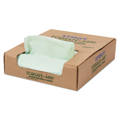 Ecosafe-6400 Bags, 30 Gal, 1.1 Mil, 30" X 39", Green, 48/box - Image 2