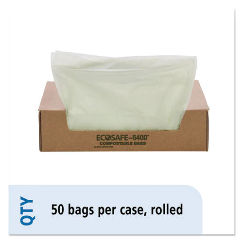 Ecosafe-6400 Bags, 32 Gal, 0.85 Mil, 33" X 48", Green, 50/box - Image 1