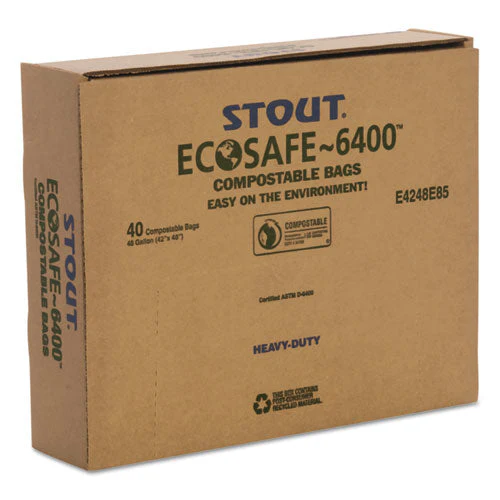 Ecosafe-6400 Bags, 48 Gal, 0.85 Mil, 42" X 48", Green, 40/box - Image 2