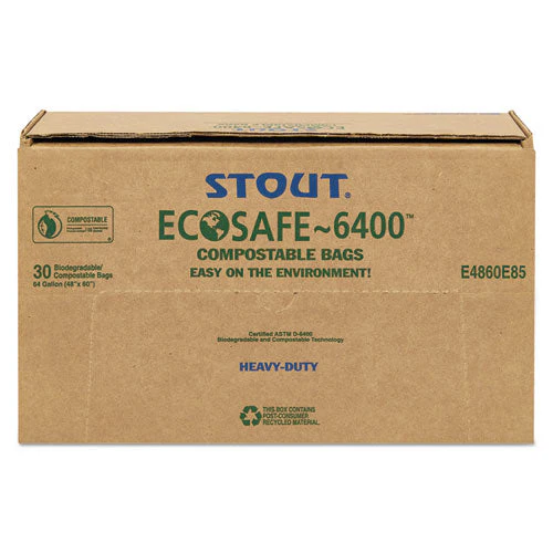 Ecosafe-6400 Bags, 64 Gal, 0.85 Mil, 48" X 60", Green, 30/box - Image 3