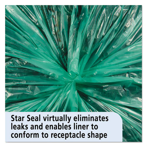 Controlled Life-cycle Plastic Trash Bags, 33 Gal, 1.1 Mil, 33" X 40", Green, 40/box - Image 3