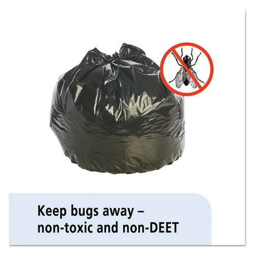 Insect-repellent Trash Bags, 35 Gal, 2 Mil, 33" X 45", Black, 80/box - Image 2