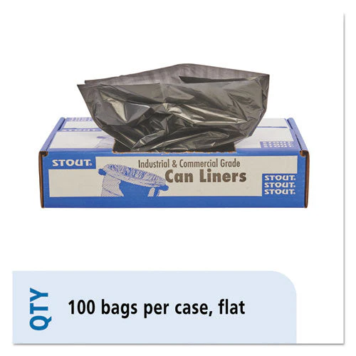 Total Recycled Content Plastic Trash Bags, 30 Gal, 1.3 Mil, 30" X 39", Brown/black, 100/carton - Image 1