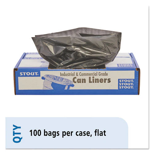 Total Recycled Content Plastic Trash Bags, 33 Gal, 1.3 Mil, 33" X 40", Brown/black, 100/carton - Image 1