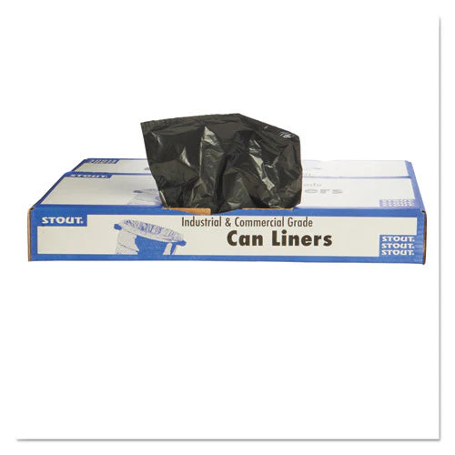 Total Recycled Content Plastic Trash Bags, 60 Gal, 1.5 Mil, 38" X 60", Brown/black, 100/carton - Image 2