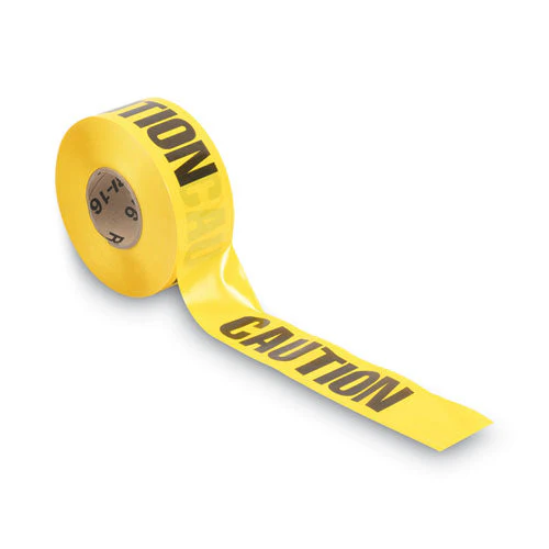 Caution Barricade Safety Tape, 3" X 1,000 Ft, Black/yellow - Image 2