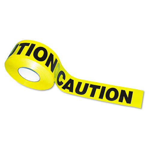 Caution Barricade Safety Tape, 3" X 1,000 Ft, Black/yellow - Image 3