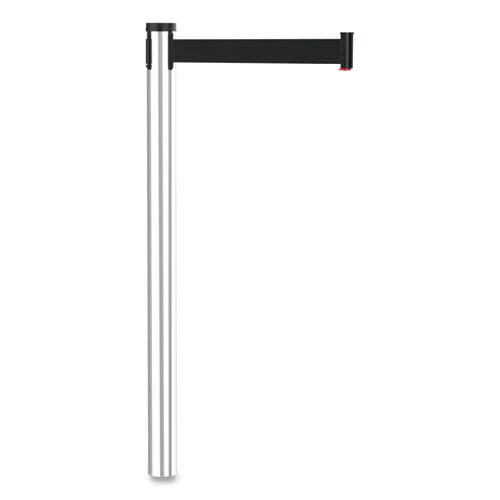 Adjusta-tape Crowd Control Stanchion Posts Only, Polished Aluminum, 40" High, Silver, 2/box - Image 3