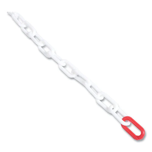 Crowd Control Stanchion Chain, Plastic, 40 Ft, White - Image 3