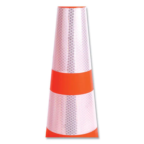 Traffic Cone, 10.75 X 10.75 X 28, Orange/silver/black - Image 2