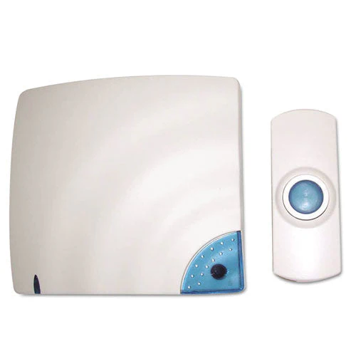 Wireless Doorbell, Battery Operated, 1.38 X 0.75 X 3.5, Bone - Image 1